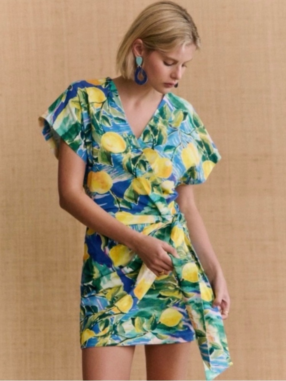 Sezane x Momoni Samantha Dress Procida print size M